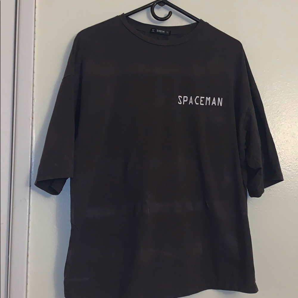 Dark Gray Shein spaceman tee
